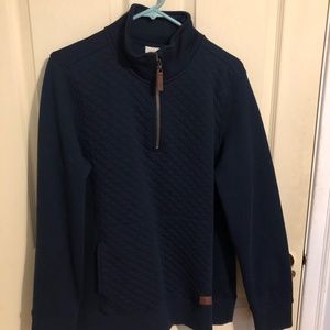 L.L. Bean Quilted 1/4 Zip Pullover Long Sleeve Women's Regular
